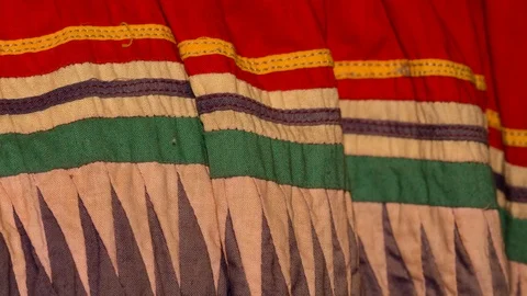 Traditional Miccosukee Indian jacket. Stock Footage 95405210