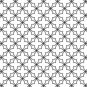 Traditional Middle Eastern Pattern. Black And White Arabic Pattern Stock Illustration