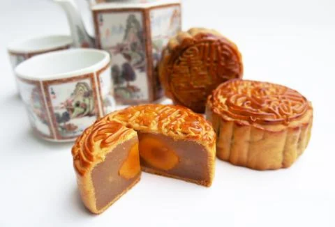 Traditional mooncake Stock Photos