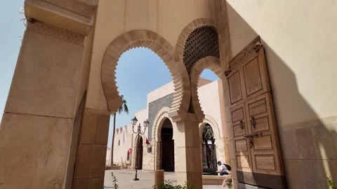 Traditional Moroccan Architecture at Souk El Had Agadir  May 6, 2026 Video stock 335587858