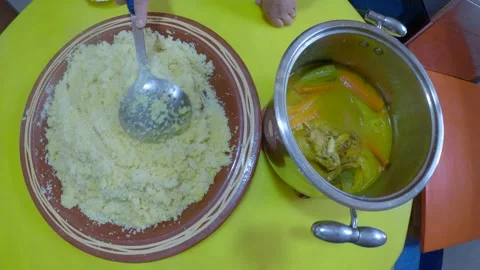  Traditional Moroccan Couscous Stock Footage 244025988