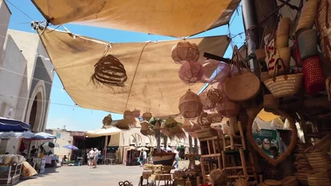Traditional Moroccan Gateway at Souk El Had Market, Agadir  June 12, 2026 Stock Footage 337650734