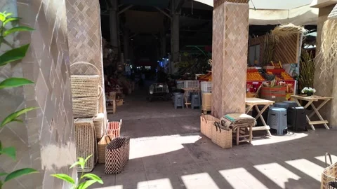 Traditional Moroccan Gateway at Souk El Had Market, Agadir  June 12, 2026 Stock Footage 337702351