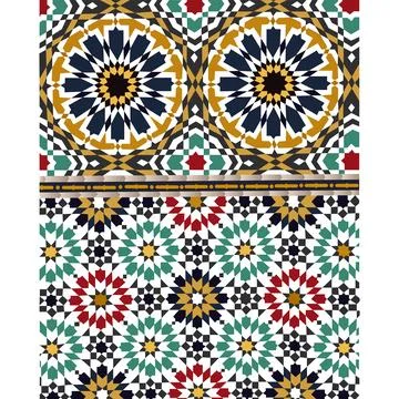 Traditional Moroccan Tile Pattern Stock Illustration