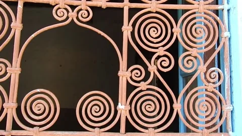 Traditional Moroccan window Stock Footage 165142995