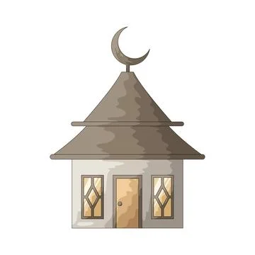 Traditional mosque illustration Stock Illustration
