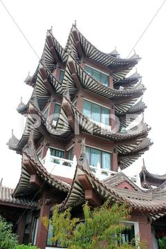 Traditional Multi-Storeyed Pagoda in China Stock Photos