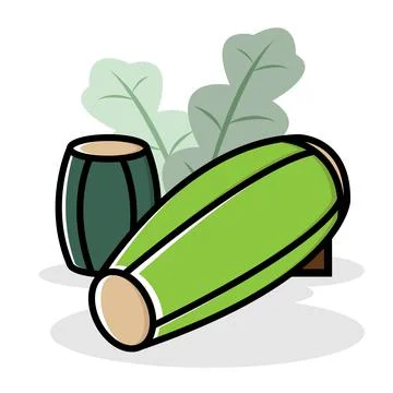 A traditional musical instrument from Java, Indonesia called Kendang Stock-Illustration