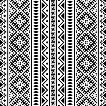 Traditional native ethnic texture background design vector Stock Illustration
