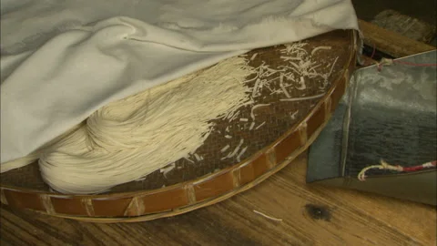 Traditional noodle making Stock Footage 132555689