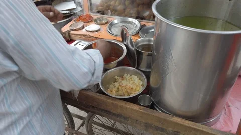 Traditional North Indian street food sna... | Stock Video | Pond5