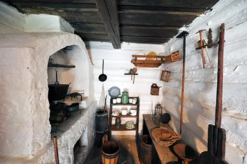Traditional old kitchen Stock Photos