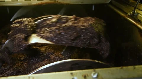 Traditional olive oil processing with crushing the olives into a paste Stock Footage 140217042