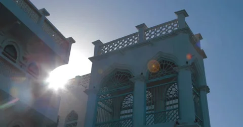 Traditional Omani Architecture at Souk Mutrah (4K) Stock Footage 45871835