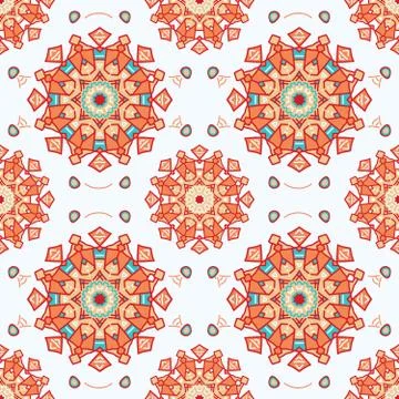Traditional ornate .Seamless pattern mandala. Decorative elements. Stock Illustration