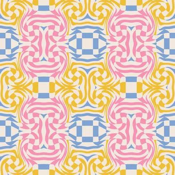 Traditional ornate seamless patterns. Colored cells design. Colorful abstract Stockillustratie