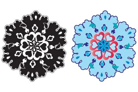 Traditional ottoman design with a pattern of Stock Illustration