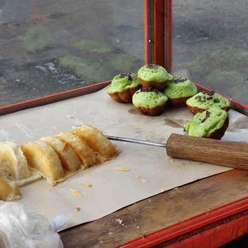 Traditional "pancong" cake from Java, Indonesia Stock-Fotos