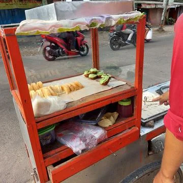Traditional "pancong" cake from Java, Indonesia Stock Photos