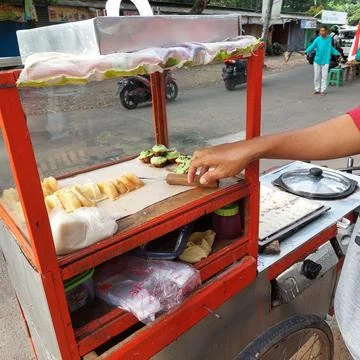 Traditional "pancong" cake from Java, Indonesia Stock Photos