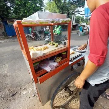 Traditional "pancong" cake from Java, Indonesia Stock Photos