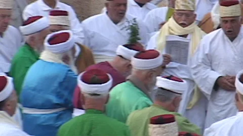 Traditional Passover Ceremony for the ancient Samaritans Stock Footage 50925751