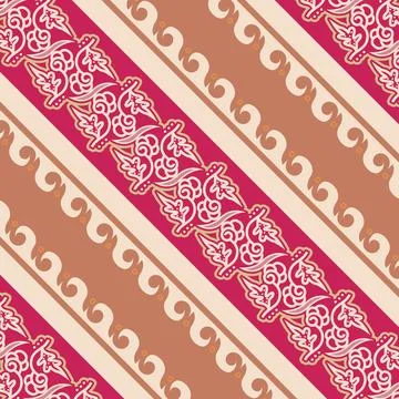 Traditional pattern batik texture indonesia fashion Stock Illustration