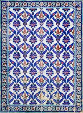 Traditional pattern on marble colored Stock Photos