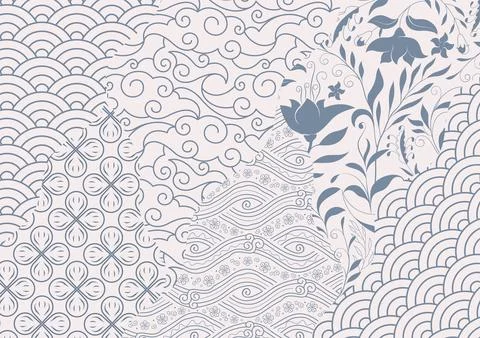 Traditional patterns background, Decorative wallpaper Stock Illustration