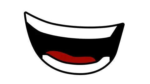 Traditional Persian or Middle Eastern smiling mouth icon with red lips Stock Illustration