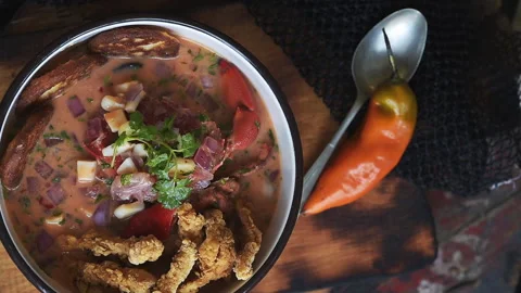 Traditional Peruvian Mixed Ceviche. Stock Footage 338341160