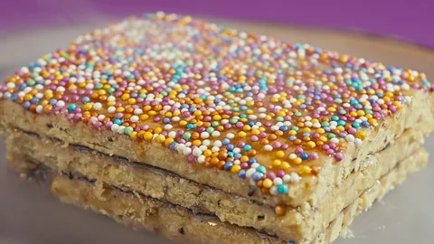 Traditional Peruvian Turron de Doña Pepa Dessert. Stock Footage 341441015