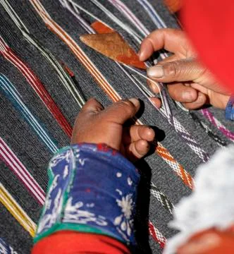 Traditional Peruvian Weaving Stock Photos