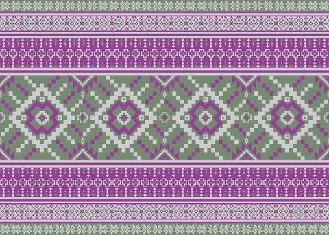 Traditional pixel tribal pattern textile イラスト素材