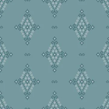 Traditional pixel tribal pattern textile Stockillustratie