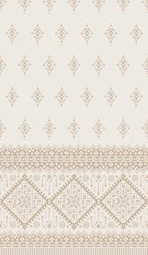 Traditional pixel tribal pattern textile 스톡 일러스트