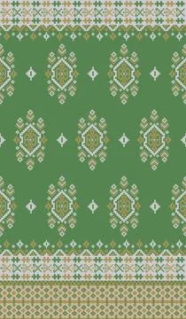 Traditional pixel tribal pattern textile イラスト素材