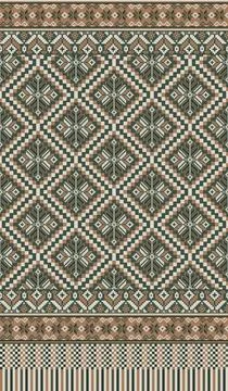 Traditional pixel tribal pattern textile イラスト素材