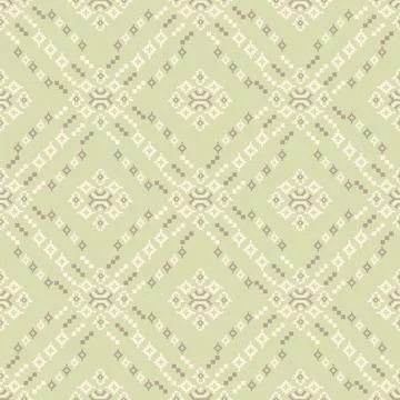 Traditional pixel tribal pattern textile Stock Illustration