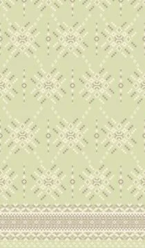 Traditional pixel tribal pattern textile Stock Illustration