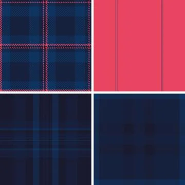 Traditional plaid bundle reworked for New Year aesthetics. Familiar tartan st Stock Illustration