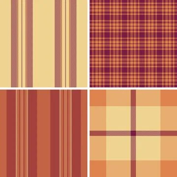 Traditional plaid pattern bundle adapted for summer aesthetics. Classic tarta Illustrazione stock