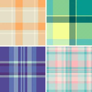 Traditional plaid pattern bundle adapted for New Year aesthetics. Classic t.. イラスト素材