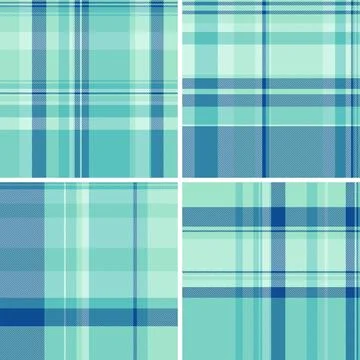 Traditional plaid pattern bundle for planners journals. Structured tartan pag Stock Illustration