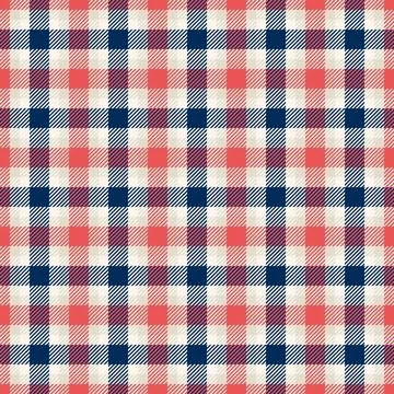 Traditional plaid pattern with a woven texture and clear check layout. Balanc Stock Illustration