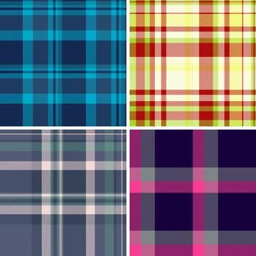 Traditional plaid tartan vector pattern. Seamless background ideal for fabric 스톡 일러스트