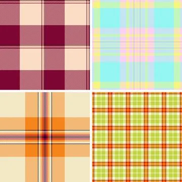 Traditional plaid tartan vector pattern. Seamless background ideal for fabric Stock Illustration