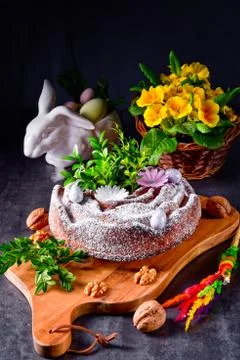 Traditional polish easter cake Stock Photos