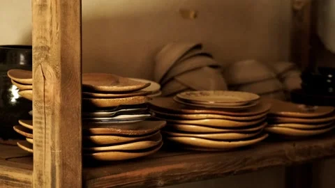 Traditional porcelain in the corner of the studio 動画素材 259616260