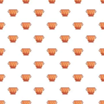 Traditional pottery bowl pattern creating ancient background design Stock Illustration
